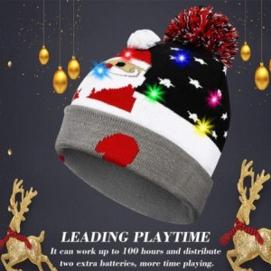 Skullies & Beanies LED Light Up Beanie Hat Christmas Cap for Women Children- Party- Bar - Multicolor-015 - C118WIDR7NQ $15.78