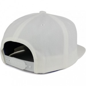 Baseball Caps King and Queen Embroidered Flat Bill Snapback Off White Cap - 2pc Pack - Black Thread - CF182OMC8H9 $33.01