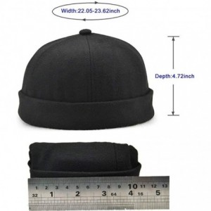 Skullies & Beanies Unisex Cotton Brimless Beanie Hat Adjustable Trendy Skull Cap Sailor Cap - Grey - CI18KWRSUZZ $12.83
