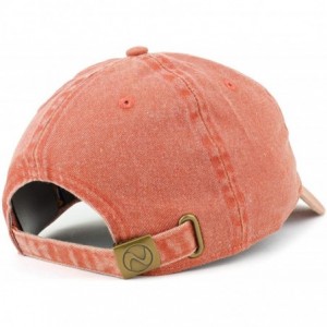 Baseball Caps World's Best Grandpa Embroidered Pigment Dyed Low Profile Cotton Cap - Orange - CF18KIWY0I0 $16.70