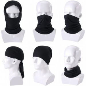 Balaclavas Face Cover Scarf - Sun Protection Neck Gaiter - Fishing Face Mask - Black + Gray - CT18KS7TOMZ $16.86