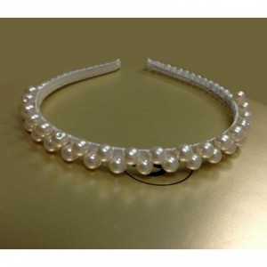 Headbands Ivory Bridal Tiara Wedding Headband with Faux Pearl - CK11PL4RNRF $10.84