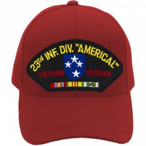 Baseball Caps 23rd Infantry Division - Vietnam War Veteran Hat/Ballcap Adjustable One Size Fits Most - Red - CB18OASYZOG $21.33