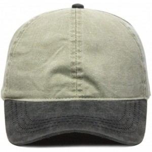 Baseball Caps Ponytail Open Back Washed Cotton Adjustable Baseball Cap - Black/Khaki - CW126053MO1 $8.88