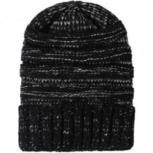 Skullies & Beanies 2 Pack Winter Hats for Women Slouchy Beanie for Women Beanie Hats - B1-beige/Black Beanie(2 Pack) - CS18AX...