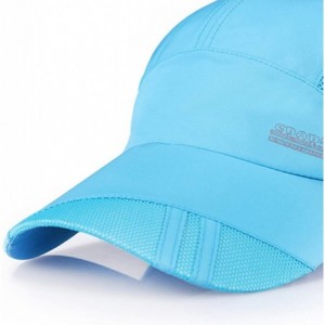 Baseball Caps Unisex Mesh Brim Tennis Cap Outside Sunscreen Quick Dry Adjustable Baseball Hat - C-lake Blue - CF17YZNZTS3 $13.16