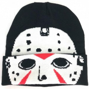 Skullies & Beanies Friday the 13th Jason Voorhees Rolldown Beanie - C918YH6YEMH $18.16