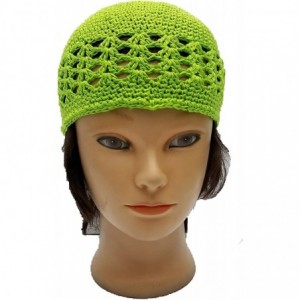 Skullies & Beanies Kufi Hat Skull Cap Islamic Muslim Prayer Hat Skull Chemo Cap Beanie Hats Turban - Lime Green - C718HEES3Z7...