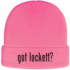 Skullies & Beanies got Lockett? - Soft Adult Beanie Cap - Pink - CN18AXQKYKO $18.85