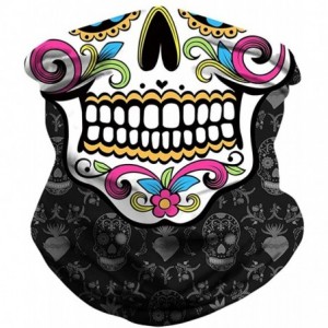 Balaclavas Seamless Rave Face Cover Bandana-Neck Gaiter Tube Headwear Motorcycle Face Scarf - Skull-1 - C219873UUE0 $18.70