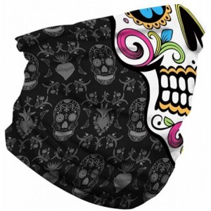 Balaclavas Seamless Rave Face Cover Bandana-Neck Gaiter Tube Headwear Motorcycle Face Scarf - Skull-1 - C219873UUE0 $8.71