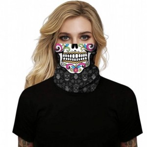 Balaclavas Seamless Rave Face Cover Bandana-Neck Gaiter Tube Headwear Motorcycle Face Scarf - Skull-1 - C219873UUE0 $8.71