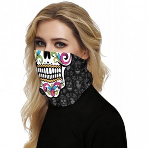 Balaclavas Seamless Rave Face Cover Bandana-Neck Gaiter Tube Headwear Motorcycle Face Scarf - Skull-1 - C219873UUE0 $8.71