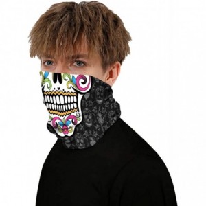 Balaclavas Seamless Rave Face Cover Bandana-Neck Gaiter Tube Headwear Motorcycle Face Scarf - Skull-1 - C219873UUE0 $8.71