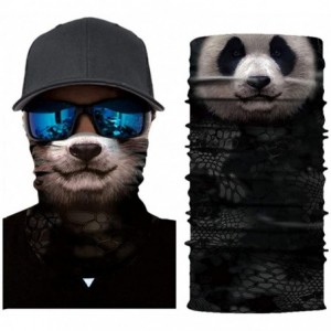 Balaclavas Cool Skull USA Flag Printed Seamless Face Mask Neck Gaiter Bandana Balaclava Headwear - 3d Panda - CF197W5UW6I $11.22