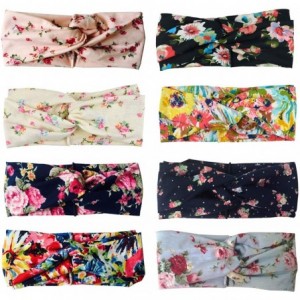 Headbands 8 Pack Women's Headbands Headwraps Hair Bands Bows Hair Accessories - ZA 8 Pack Printed - CQ18MG7CR5I $17.43