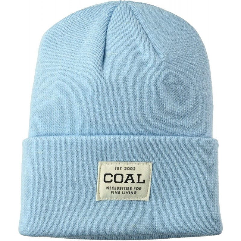 Skullies & Beanies Men's The Uniform Fine Knit Workwear Cuffed Beanie Hat - Light Blue - CV18CA5DDA6 $30.18