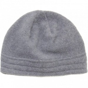 Skullies & Beanies Women's Solid Fleece Beanie Hat - Gray Flannel - CD11HQ3GAK9 $13.31