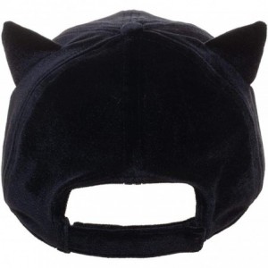 Baseball Caps Sequin Cat Ear Adjustable Velcro Back Ball Cap Hat - CB18NKSO0YG $13.77