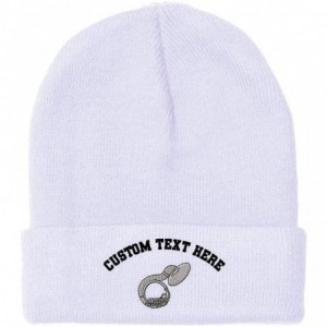 Skullies & Beanies Custom Beanie for Men & Women Sousaphone Music A Embroidery Skull Cap Hat - White - CR18ZS496AE $12.43