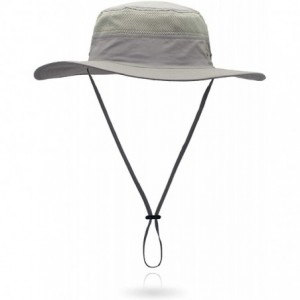 Sun Hats Outdoor Sun Hat Quick-Dry Breathable Mesh Hat Camping Cap - Light Gray - C018CUW9XTY $27.22