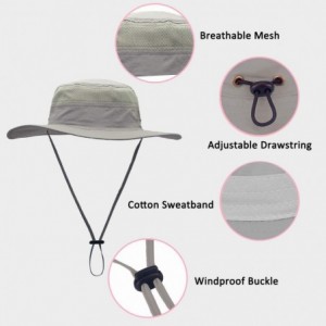 Sun Hats Outdoor Sun Hat Quick-Dry Breathable Mesh Hat Camping Cap - Light Gray - C018CUW9XTY $28.69