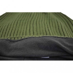 Skullies & Beanies Long Cable Slouchy Beanie Knit Hat 12" - Olive Green - CS11WQKM0WF $18.59