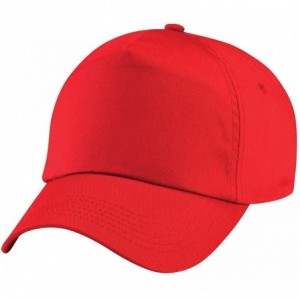 Baseball Caps Mens Original Cotton Baseball Cap - Bright Red - C2118F059S7 $9.05