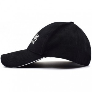 Baseball Caps Baseball Cap Black Cotton for Women Men with I Love Music Embroidered - Black - C218WI0QR4C $10.43