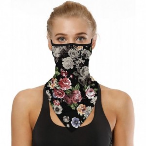 Balaclavas Women Seamless Bandana Triangle Face Scarf Ear Loops Neck Gaiter Cover- Motorcycle Face Bandana for Women Men - CW...