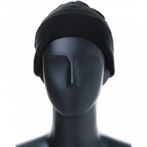 Skullies & Beanies Mens Warms Simple Acrylic Watch Hat - Dch001-black - C118IR970ND $10.61