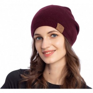 Skullies & Beanies Women Light Soft Wool Double-Layer Beanie Skull Hat Stylish Outdoor Urban Cap Winter Fall Spring - CW18Y99...