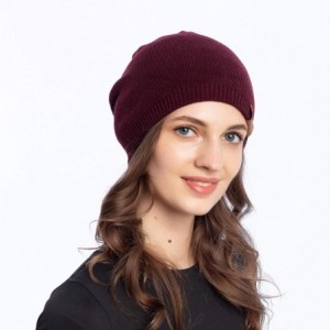 Skullies & Beanies Women Light Soft Wool Double-Layer Beanie Skull Hat Stylish Outdoor Urban Cap Winter Fall Spring - CW18Y99...