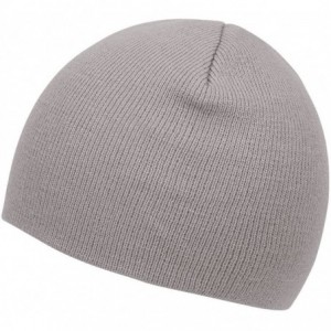 Skullies & Beanies Short Cuffless Beanies - Light Grey - CU12NV0UQW3 $9.58