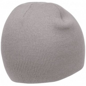 Skullies & Beanies Short Cuffless Beanies - Light Grey - CU12NV0UQW3 $9.58