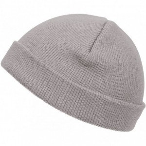 Skullies & Beanies Short Cuffless Beanies - Light Grey - CU12NV0UQW3 $9.58