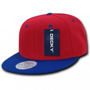 Baseball Caps Men's Flat - Red/Royal - CG1199Q9YKZ $23.64