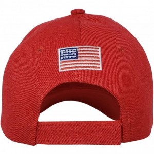 Baseball Caps Donald Trump 2020 Keep America Great Baseball Hat 3D Signature Cap - Red 802r - CV18ZO529E9 $9.50