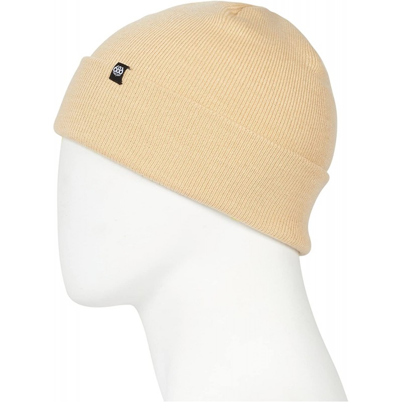 Skullies & Beanies Men's Standard Roll-Up Beanie - One-Size - Bone - CZ180RYC0LY $12.01