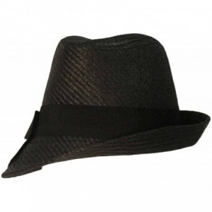 Fedoras Black Fedora Hat with Slanted Brim - CY118CIK49B $22.33