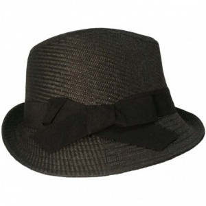 Fedoras Black Fedora Hat with Slanted Brim - CY118CIK49B $22.33