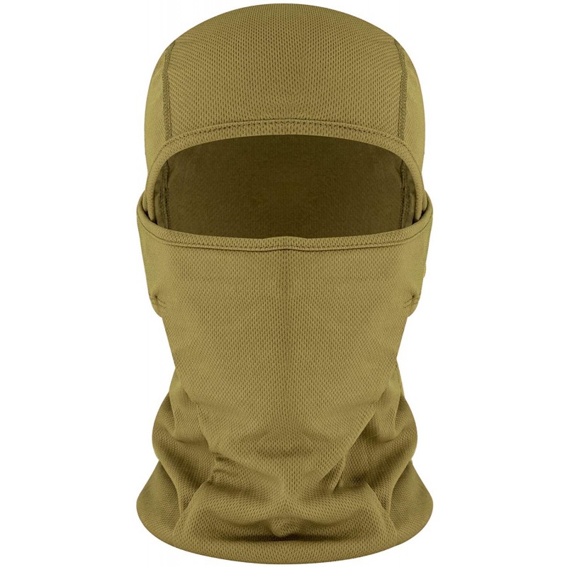 Balaclavas Balaclava Face Mask Adjustable Windproof UV Protection Hood - Brown - CW18339DUAH $10.38