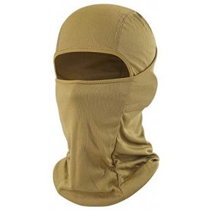 Balaclavas Balaclava Face Mask Adjustable Windproof UV Protection Hood - Brown - CW18339DUAH $10.38