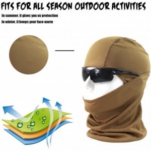 Balaclavas Balaclava Face Mask Adjustable Windproof UV Protection Hood - Brown - CW18339DUAH $10.38