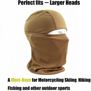 Balaclavas Balaclava Face Mask Adjustable Windproof UV Protection Hood - Brown - CW18339DUAH $10.38