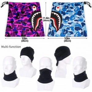 Balaclavas Bape Shark Half Blue Camo Neck Gaiter Warmer Windproof Mask Dust Face Clothing Free UV Face Mask - CU1970G7RNT $18.99