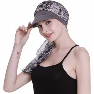 Newsboy Caps Newsboy Cap for Women Chemo Headwear with Scarfs Gifts Hair Loss Available All Year - Dark Health Gray - CM18LWY...