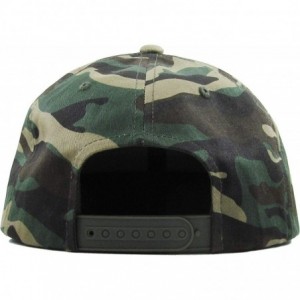 Baseball Caps Classic Snapback Hat Blank Cap - Cotton & Wool Blend Flat Visor - (3.3) Camouflage - CB11JEEEFSN $14.62