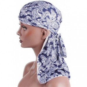 Skullies & Beanies Pattern Bandana Spandex Headwear - Sapphire - CX18DH48U6Q $8.79