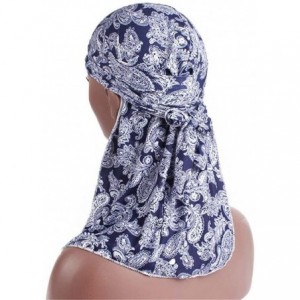 Skullies & Beanies Pattern Bandana Spandex Headwear - Sapphire - CX18DH48U6Q $8.79